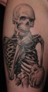 фото тату скелет от 28.12.2017 №046 - tattoo skeleton - tattoo-photo.ru