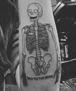 фото тату скелет от 28.12.2017 №052 - tattoo skeleton - tattoo-photo.ru