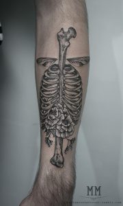 фото тату скелет от 28.12.2017 №058 - tattoo skeleton - tattoo-photo.ru