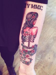 фото тату скелет от 28.12.2017 №075 - tattoo skeleton - tattoo-photo.ru