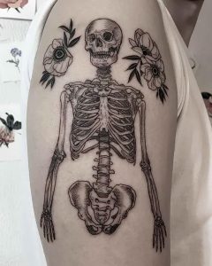 фото тату скелет от 28.12.2017 №076 - tattoo skeleton - tattoo-photo.ru