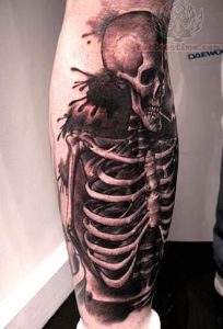 фото тату скелет от 28.12.2017 №085 - tattoo skeleton - tattoo-photo.ru