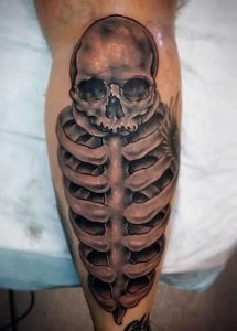 фото тату скелет от 28.12.2017 №086 - tattoo skeleton - tattoo-photo.ru