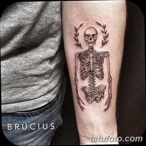 фото тату скелет от 28.12.2017 №090 - tattoo skeleton - tattoo-photo.ru