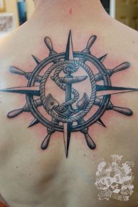 фото тату штурвал от 09.12.2017 №006 - tattoo steering wheel - tattoo-photo.ru