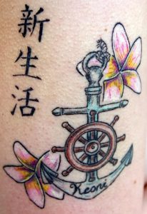 фото тату штурвал от 09.12.2017 №042 - tattoo steering wheel - tattoo-photo.ru