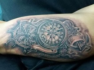 фото тату штурвал от 09.12.2017 №074 - tattoo steering wheel - tattoo-photo.ru