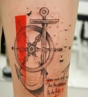 фото тату штурвал от 09.12.2017 №077 — tattoo steering wheel — tattoo-photo.ru