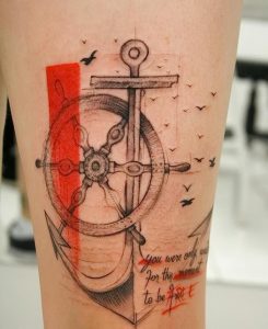 фото тату штурвал от 09.12.2017 №077 - tattoo steering wheel - tattoo-photo.ru