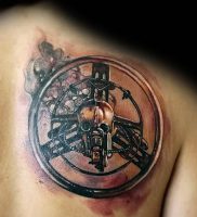 фото тату штурвал от 09.12.2017 №086 — tattoo steering wheel — tattoo-photo.ru