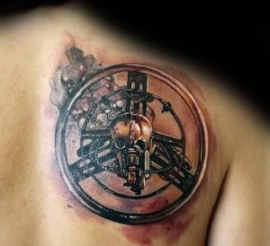 фото тату штурвал от 09.12.2017 №086 - tattoo steering wheel - tattoo-photo.ru