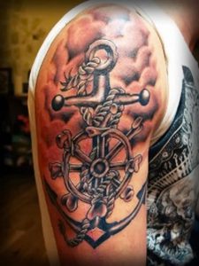 фото тату штурвал от 09.12.2017 №093 - tattoo steering wheel - tattoo-photo.ru