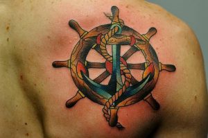 фото тату штурвал от 09.12.2017 №111 - tattoo steering wheel - tattoo-photo.ru