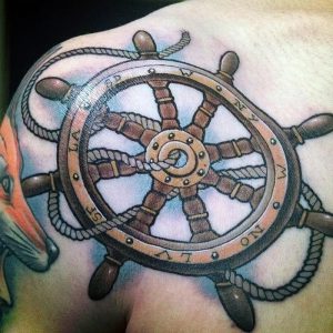 фото тату штурвал от 09.12.2017 №117 - tattoo steering wheel - tattoo-photo.ru