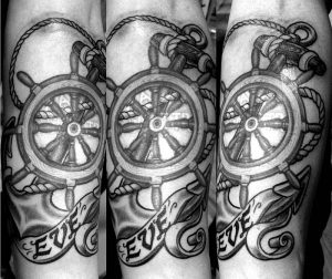 фото тату штурвал от 09.12.2017 №145 - tattoo steering wheel - tattoo-photo.ru