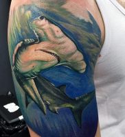 фото тату Акула молот от 23.01.2018 №015 — Tattoo Shark Hammer — tattoo-photo.ru