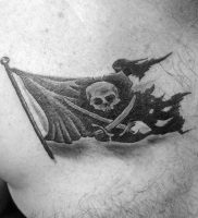 фото тату Веселый Роджер от 03.01.2018 №001 — tattoo Jolly Roger — tattoo-photo.ru