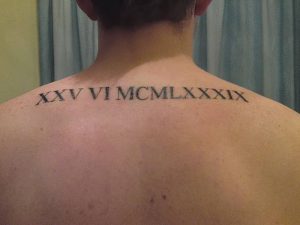 фото тату Римские цифры от 27.02.2018 №035 - tattoos Roman numerals - tattoo-photo.ru