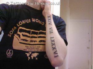 фото тату Римские цифры от 27.02.2018 №086 - tattoos Roman numerals - tattoo-photo.ru