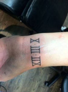 фото тату Римские цифры от 27.02.2018 №092 - tattoos Roman numerals - tattoo-photo.ru