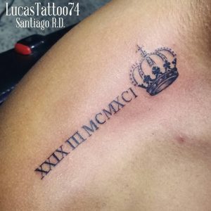 фото тату Римские цифры от 27.02.2018 №111 - tattoos Roman numerals - tattoo-photo.ru