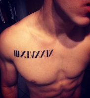 фото тату Римские цифры от 27.02.2018 №115 — tattoos Roman numerals — tattoo-photo.ru