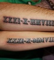 фото тату Римские цифры от 27.02.2018 №119 — tattoos Roman numerals — tattoo-photo.ru