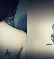 фото тату Сойка Пересмешница от 03.01.2018 №127 — Tattoo MOCKINGJAY — tattoo-photo.ru