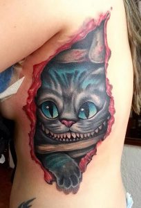 фото тату Чеширский кот от 23.01.2018 №060 - tattoo Cheshire Cat - tattoo-photo.ru