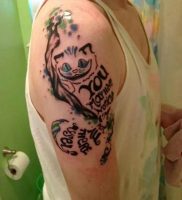 фото тату Чеширский кот от 23.01.2018 №068 — tattoo Cheshire Cat — tattoo-photo.ru