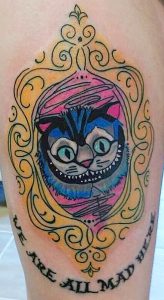 фото тату Чеширский кот от 23.01.2018 №076 - tattoo Cheshire Cat - tattoo-photo.ru