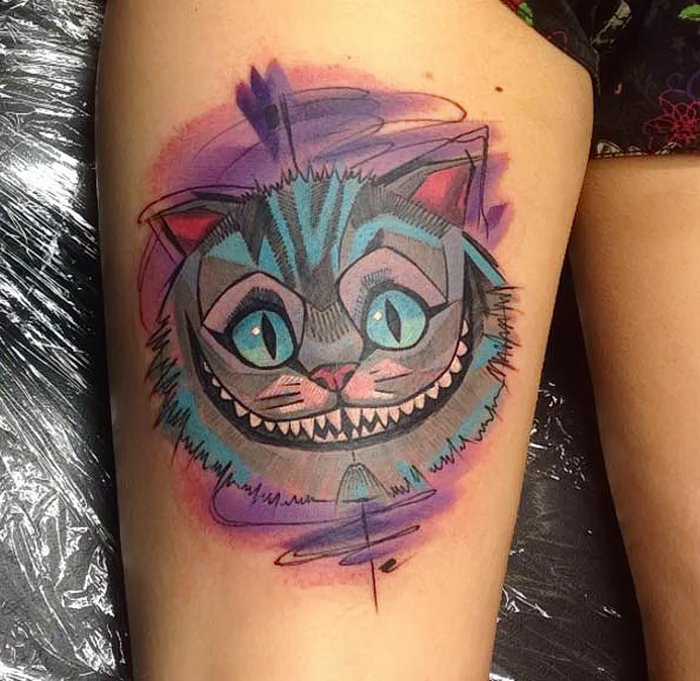 фото тату Чеширский кот от 23.01.2018 № 105 - tattoo Cheshire Cat - tat...