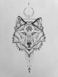 фото тату волк от 12.03.2018 №009 - tattoo wolf - tattoo-photo.ru