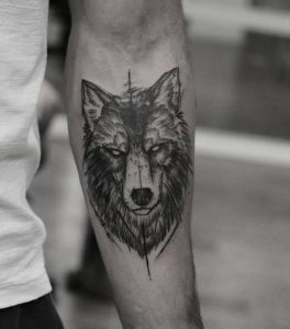 фото тату волк от 12.03.2018 №010 - tattoo wolf - tattoo-photo.ru