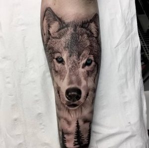 фото тату волк от 12.03.2018 №011 - tattoo wolf - tattoo-photo.ru
