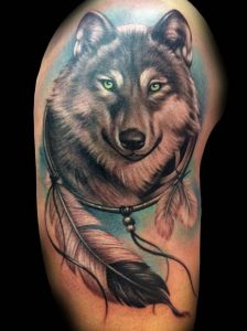 фото тату волк от 12.03.2018 №015 - tattoo wolf - tattoo-photo.ru