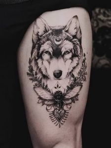 фото тату волк от 12.03.2018 №040 - tattoo wolf - tattoo-photo.ru
