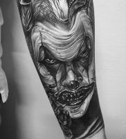 фото тату клоун от 14.01.2018 №007 — Clown tattoo — tattoo-photo.ru
