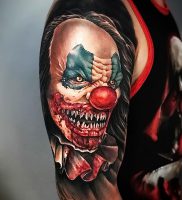 фото тату клоун от 14.01.2018 №018 — Clown tattoo — tattoo-photo.ru