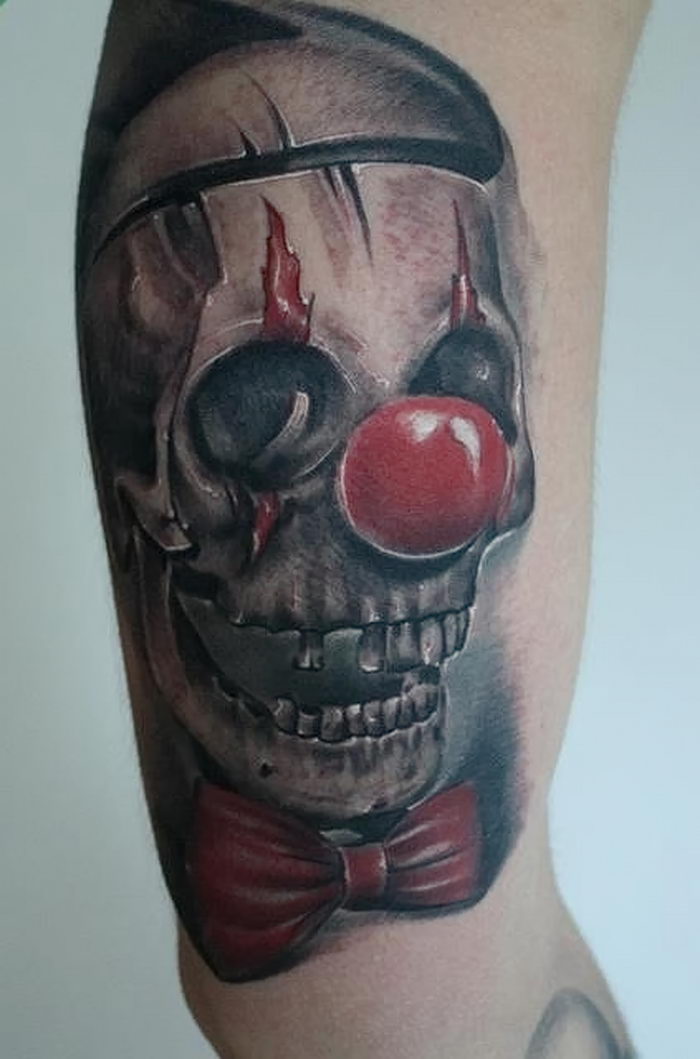 фото тату клоун от 14.01.2018 № 026 - Clown tattoo - tattoo-photo.ru.
