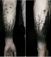 фото тату лес от 14.01.2018 №008 — forest tattoo — tattoo-photo.ru