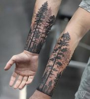 фото тату лес от 14.01.2018 №015 — forest tattoo — tattoo-photo.ru