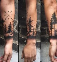 фото тату лес от 14.01.2018 №019 — forest tattoo — tattoo-photo.ru