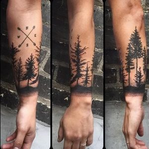фото тату лес от 14.01.2018 №019 - forest tattoo - tattoo-photo.ru