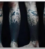фото тату лес от 14.01.2018 №090 — forest tattoo — tattoo-photo.ru