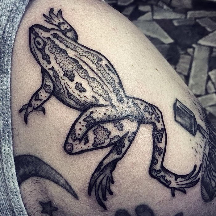 фото тату лягушка от 08.01.2018 № 046 - tattoo frog - tattoo-photo.ru.