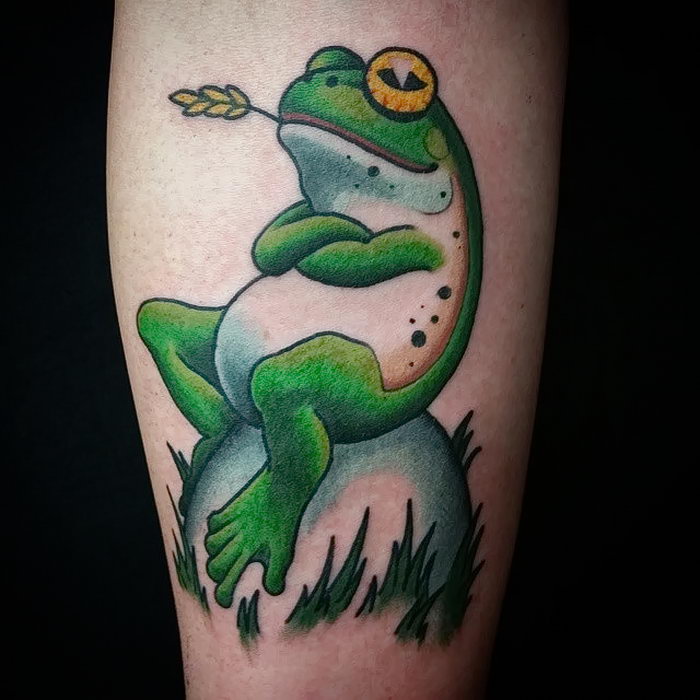 фото тату лягушка от 08.01.2018 № 076 - tattoo frog - tattoo-photo.ru.