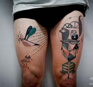фото Абстрактные тату от 16.01.2018 №046 - Abstract tattoos - tattoo-photo.ru