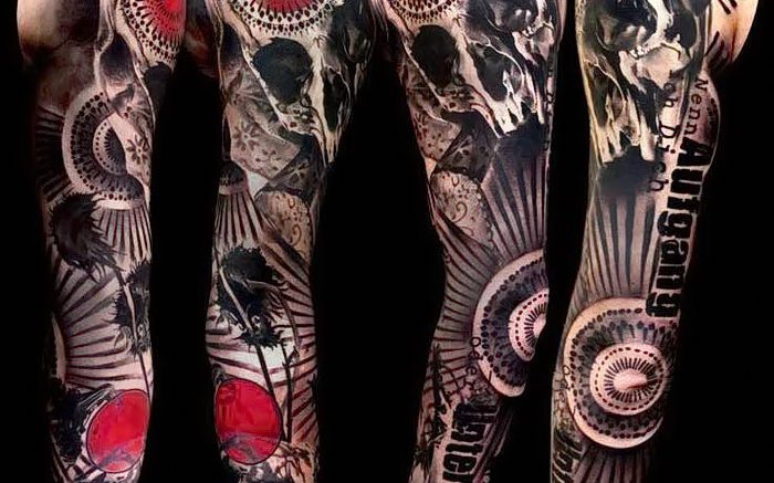 фото Абстрактные тату от 16.01.2018 №074 - Abstract tattoos - tattoo-photo.ru