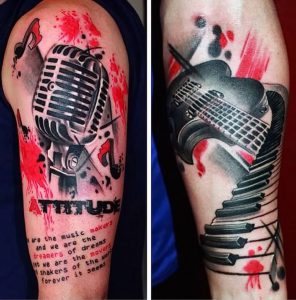 фото музыкальные тату от 08.03.2018 №027 - Musical Tattoos - tattoo-photo.ru